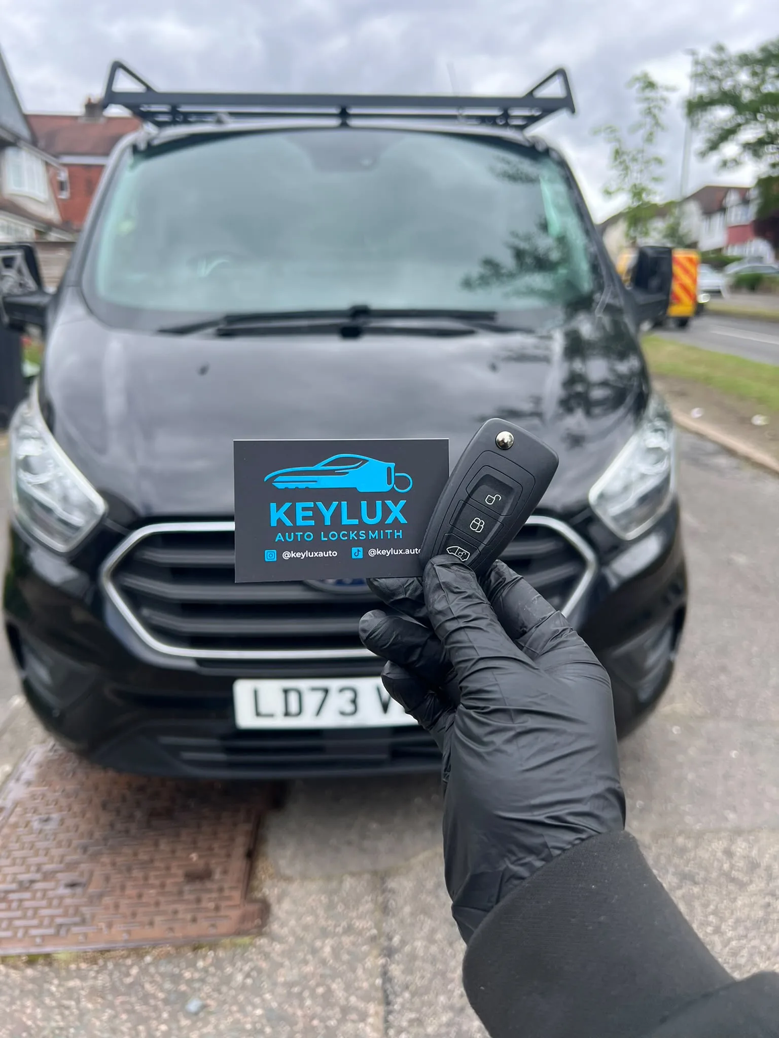 High tech mobile auto locksmith workspace